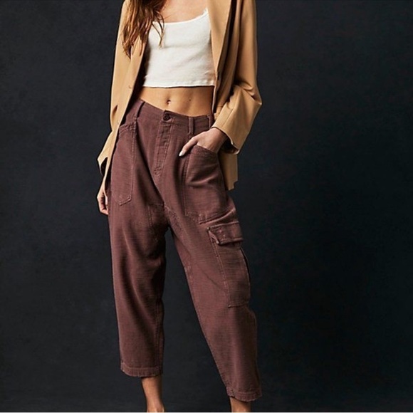 Free People ✨ Bay To Breakers Pants in Brown XS NWT - Picture 4 of 4